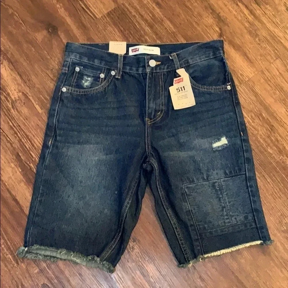 Boys Levi’s 511 Slim Cut-Off Shorts Size 16 Regular NWT - Picture 1 of 10